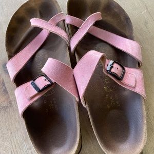 Pink Birkenstock Papillio Strappy Sandals